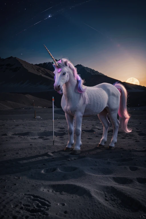 unicorn on the moon