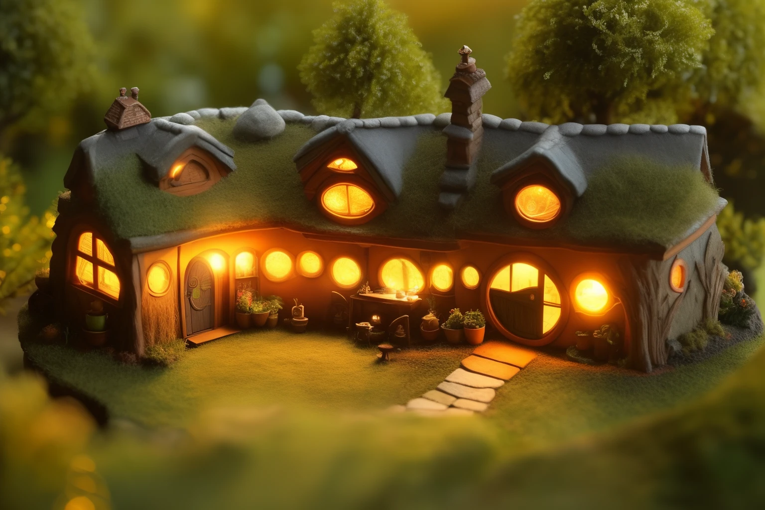 duskametrik hobbit house lord of the rings incredibly detailed background bokeh rim lighting  duskametrik