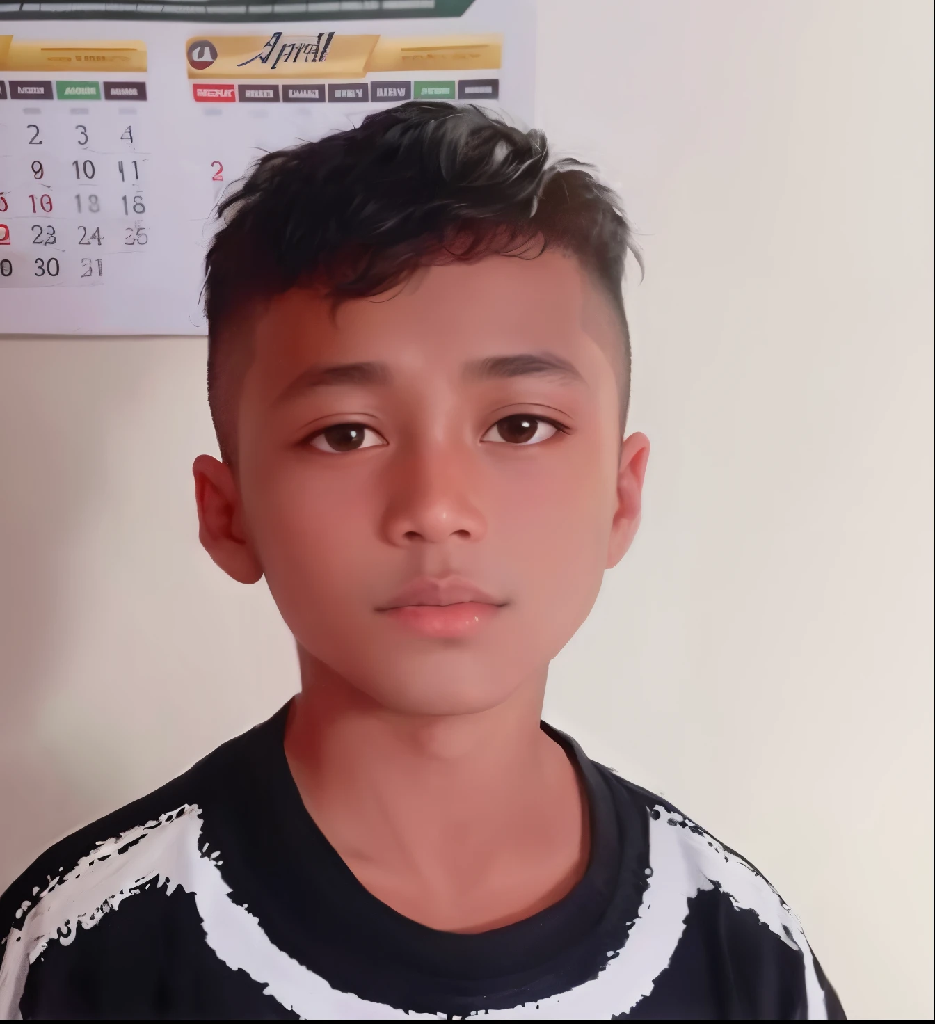 arafed boy with a black sweater and a white shirt, nivanh chanthara, riyahd cassiem, ayan nag, mohamed chahin, ramil sunga, ismail, raden saleh, reyyan, thawan duchanee, full protrait, john jude palencar, protrait, potrait, with accurate face