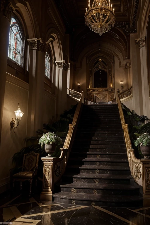 (best quality,4k,8k,highres,masterpiece:1.2),ultra-detailed,(realistic,photorealistic,photo-realistic:1.37),mansion on a cliff,dark and mysterious atmosphere,"ethereal moonlight,soft and moody lighting,shadows dancing in dim lights",elegant mansion with Gothic architecture,arched windows and doors,outdoor terrace overlooking the ocean,ancient stone staircase winding down the cliff,lush greenery and vibrant flowers surrounding the mansion,tall and imposing cliffs with crashing waves below,stormy sky with dark clouds and flashes of lightning,exquisite details on the mansion's exterior,intricate carvings and ornamentation on the walls,a grand entrance showcasing a magnificent double door,leading to a hallway with a sweeping staircase,opulent interior with high ceilings and elaborate chandeliers,"opulent ballroom with polished marble floors and crystal chandeliers,where elegance meets opulence",dark wood furniture with luxurious velvet upholstery,"a grand dining hall with a long table set for a lavish feast",richly decorated bedrooms with canopy beds and antique furniture,mystical aura surrounding the mansion,whispers of forgotten secrets,spirits lurking in the shadows,secrets waiting to be discovered.