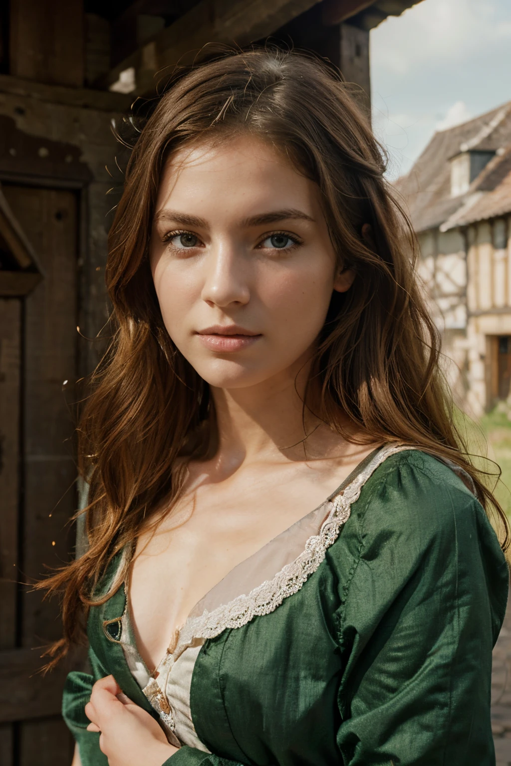grosse poitrine, chemisier clair