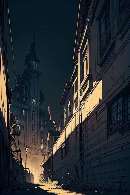 (masterpiece1.2), (high resolution1.3), (top quality), (super delicate), ((line drawing cartoon style)), ((wallpaper)), ((Diverse angles)), Comic Style Illustrations, (drawing style), Outline warm color, eerie, horror factor, ((outside)), (individualistic atmosphere), Eerie worldview, Suspicious atmosphere, dark fantasy, Fantasy Town, extra