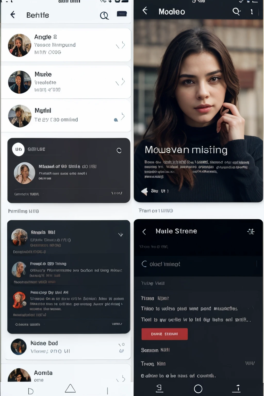 ((best quality)), ((masterpiece)), (detailed), perfect ui for moblie app where it can show strimming list with which continued to watch.also top rated with ganer. and it have a option where user can add specific server url then it shows content from url