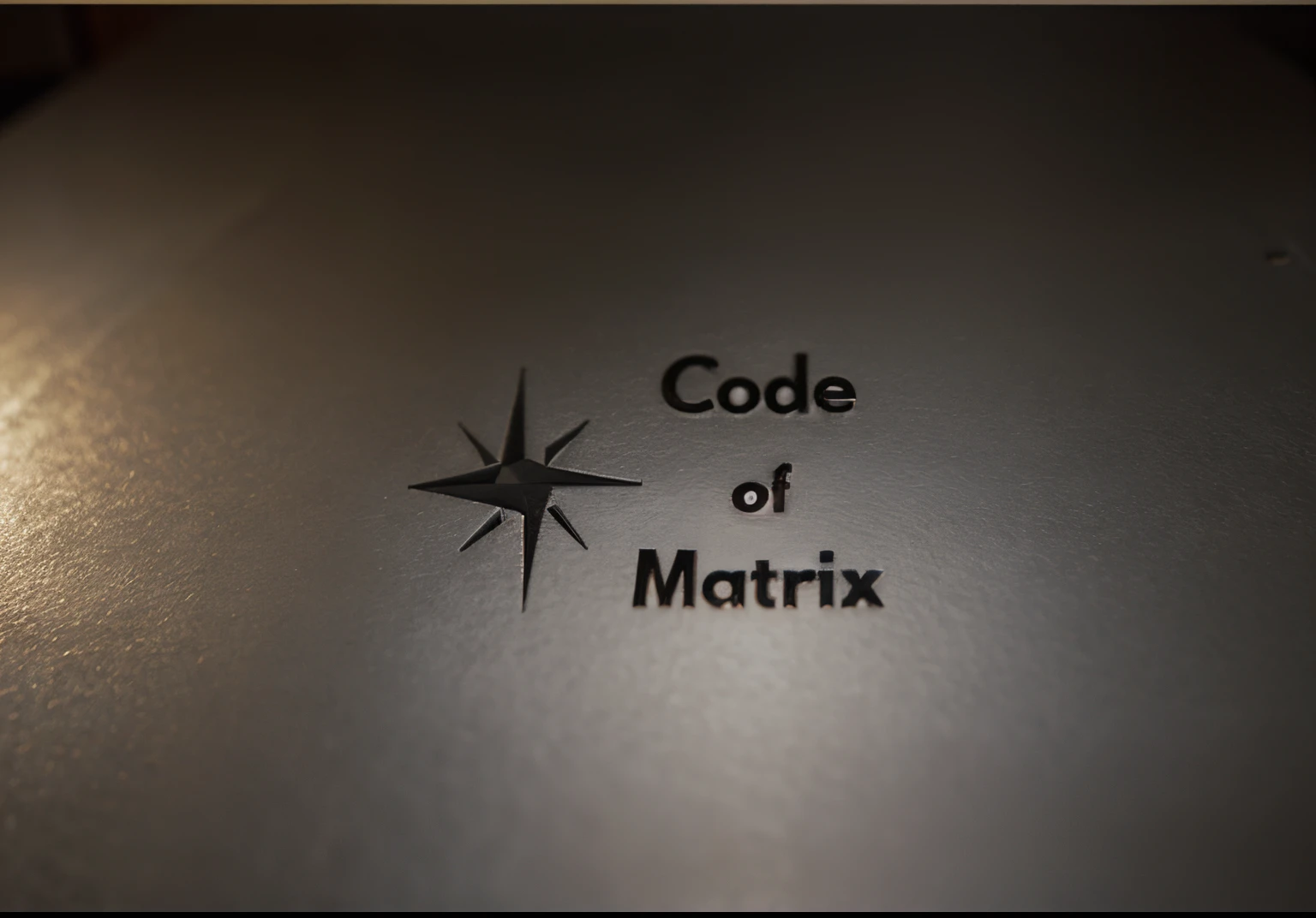 Embossed metal logo