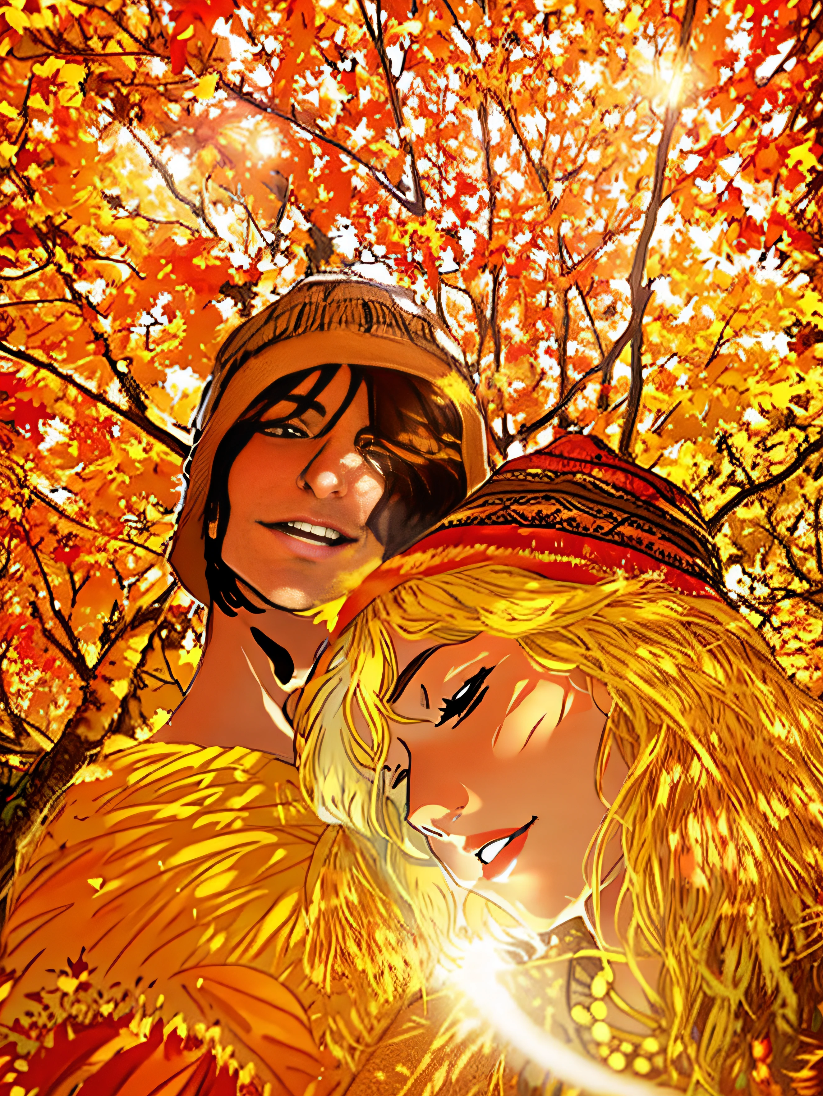 Araffes Mann und Frau stehen im Herbst unter einem Baum, im Herbst, im Herbst, happy!!!, Happy couple, im Herbst, im Herbst, Herbst, verliebtes Selfie, Herbstsaison, Beautiful couple, Anna Nikonova, auf einem Baum, 🍁 niedlich, Selfie, bei sonnigem Wetter, Paar, Autum, romanian, Verliebt, High-quality upload