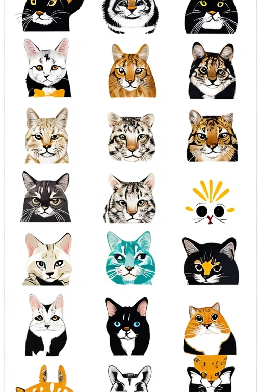 Earth and 10 cute animal designs White background