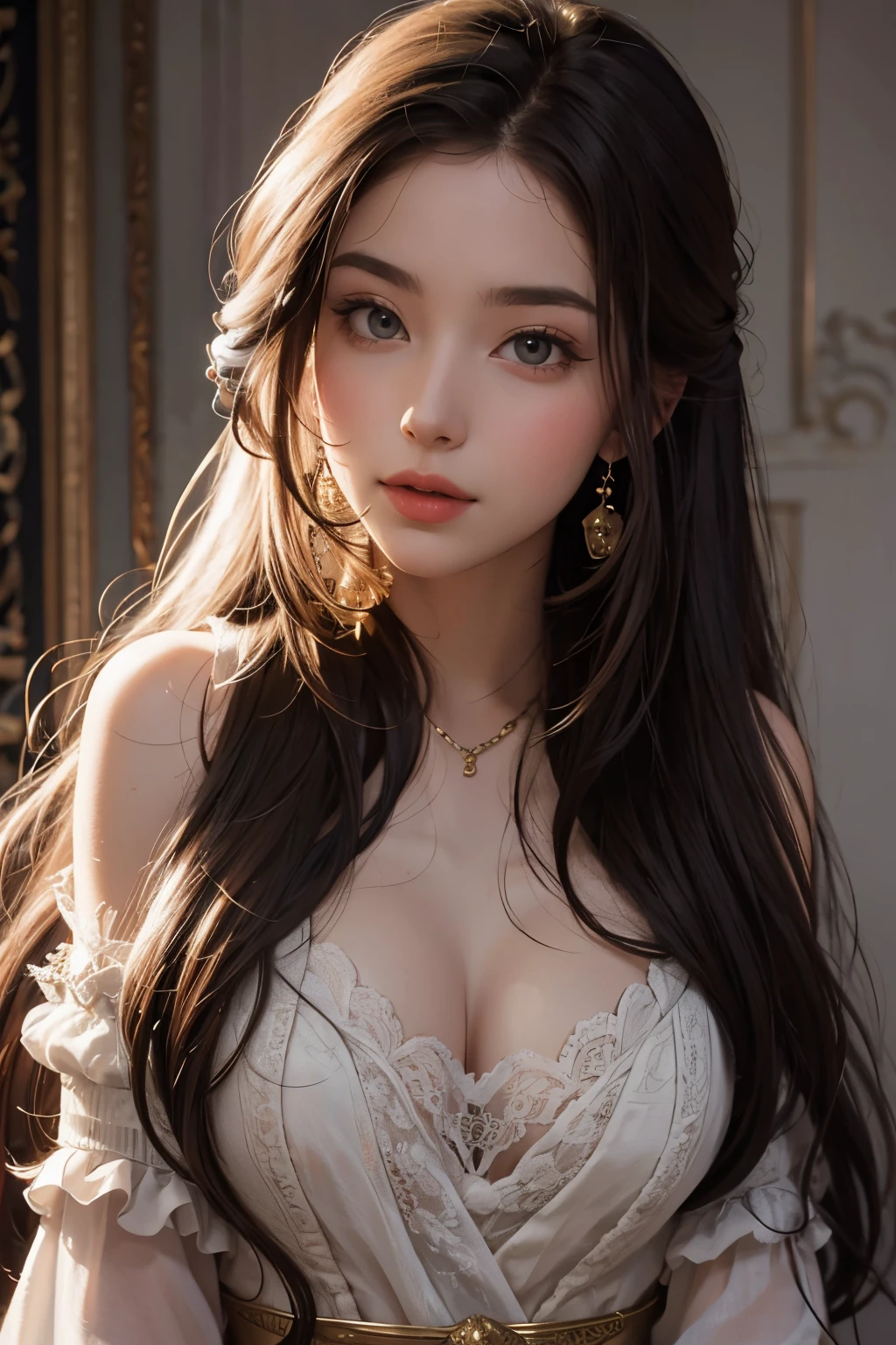 classical beauty,Long hair