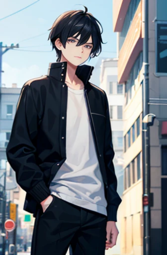 trendy fall casual,cool and cool guy,Appearance age 24,Height 193cm