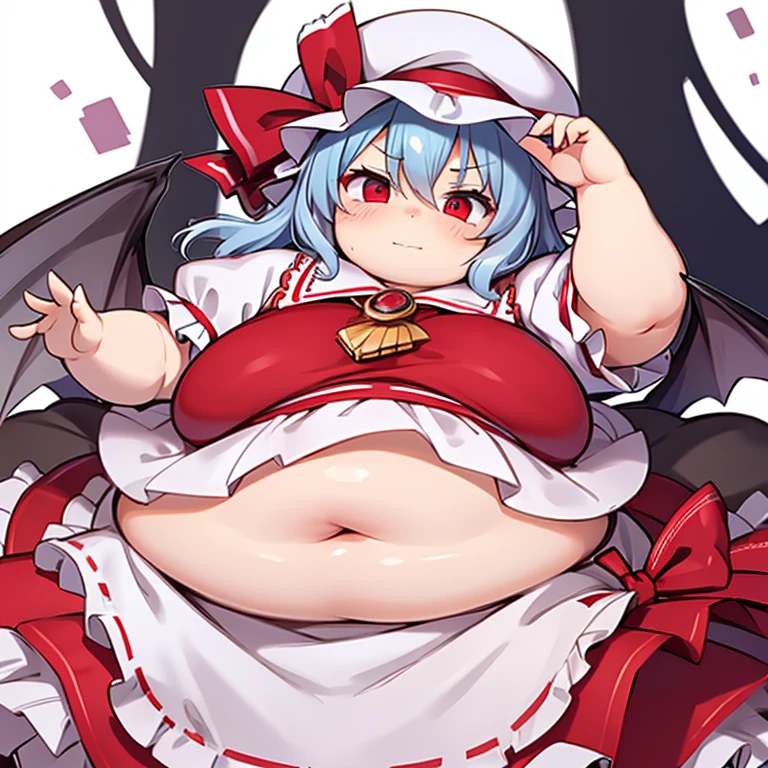 obese remilia scarlet、despise、shortsleeves、Dress style shirt、Petite、close range
