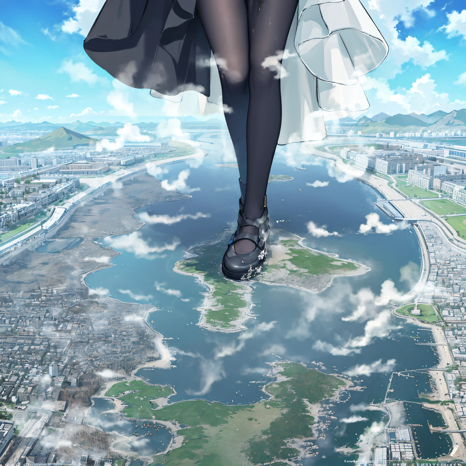 NSFW，​​{A giantess}，{1girll}，{are standing}，{urine discharge}​​，{Strongly acidic urine}，​​clouds， looking over city， mountain ranges， tmasterpiece, Best quality at best, The content  very detailed,tmasterpiece,Best quality at best,offcial art,Extremely detailed CG-8k wallpaper，{{{A giantess}}}，Huge girl，1 girl，modern miniature city，，{corrosive urine}，{corroded building}，corroded ground，Urine pits，no shoe，{Nero}，face flushed，comfortable expressions，，urine，Nourishes urine，Urine eruption，Urine gives off steam，{Standing on a modern miniature city}，The city  full of urine