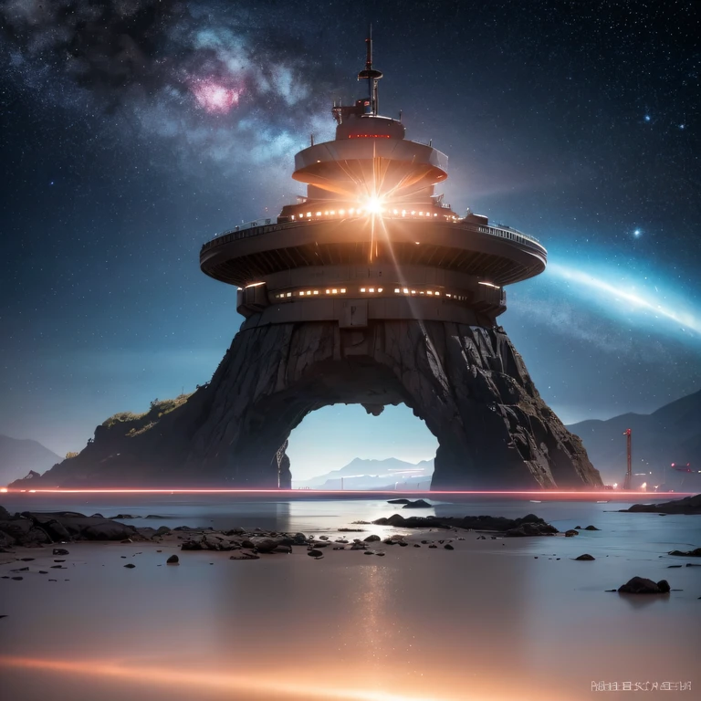 Mohe alluvial plain in Yuexing Rift Valley area，Rock sugar agate nuclear power command armed helicopter black gold cruiser tower snow red marble luminous space station. 1:3 Models，starrysky，Cyberpunk art of a，Rembrandt light，Detail portrayal，macro shot，surface reflection，High definition details，dingdall effect，Light and shadow intensification，The light shines，particle effect，3D modeling，Surface reflected light，detail-rich，fine texture，strong visual impact，hyper-detailing，A high resolution，high saturated，ray traycing，light and shadow effect，32K smooth，A high resolution
