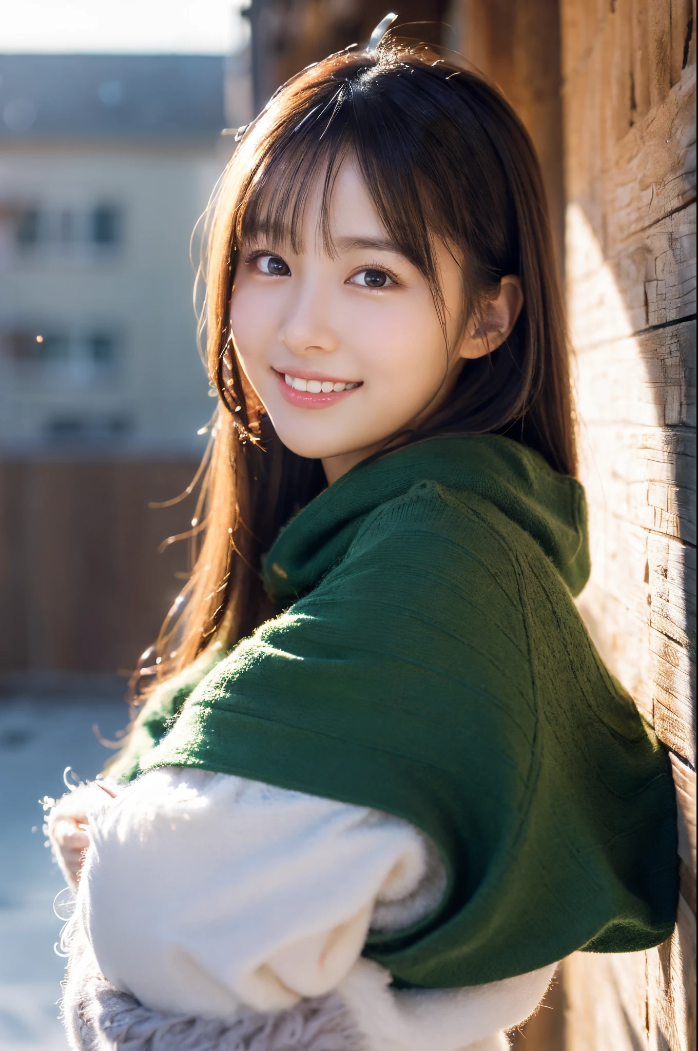 ulzzang -6500-v1.1, (Raw photo:1.2), (Photorealsitic), a beautiful detailed girl, (Real: 1.4), extremely detailed eye and face, beatiful detailed eyes, (( women winter fashion:1.3, Ultra-realistic pantyhose:1.2、The background is a very beautiful night illumination))、selfee、Instagram、game_nffsw, huge filesize, hight resolution, ighly detailed, top-quality, [​masterpiece:1.6], illustratio, ighly detailed, nffsw, finely detail, top-quality, 8k wallpaper, Cinematographic lighting, 1girl in, , perfect body type, cute droopy eyes beautiful big eyes、Pieckfinger, ((masutepiece)), Best Quality, 1girl in, eye shadow,  Portrait, ((FULL BODYSHOT:1.4))、(Very affectionate smile:1.2)、realistic skin textures、shinny skin、Exposed thighs!!!