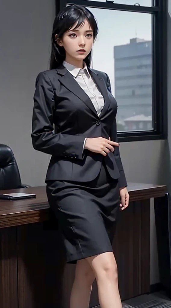 (masterpiece), ((best quality)), (masterpiece,best quality,official art,extremely detailed CG unity 8k wallpaper), , photo, Classy upper-class elite secretary in business shirt, working in an office,Wearing a strict business suit, Wearing pantyhose,Wear high-end high heels,Girl in a shirt, Wearing a business suit, huge tit,full body,Wearing a business suit, in a business suit, businesswoman, business clothes, wearing black business suit, Wear shirts and skirts, Woman in business suit, Business attire, business outfit,dramatic lights,view the viewer,