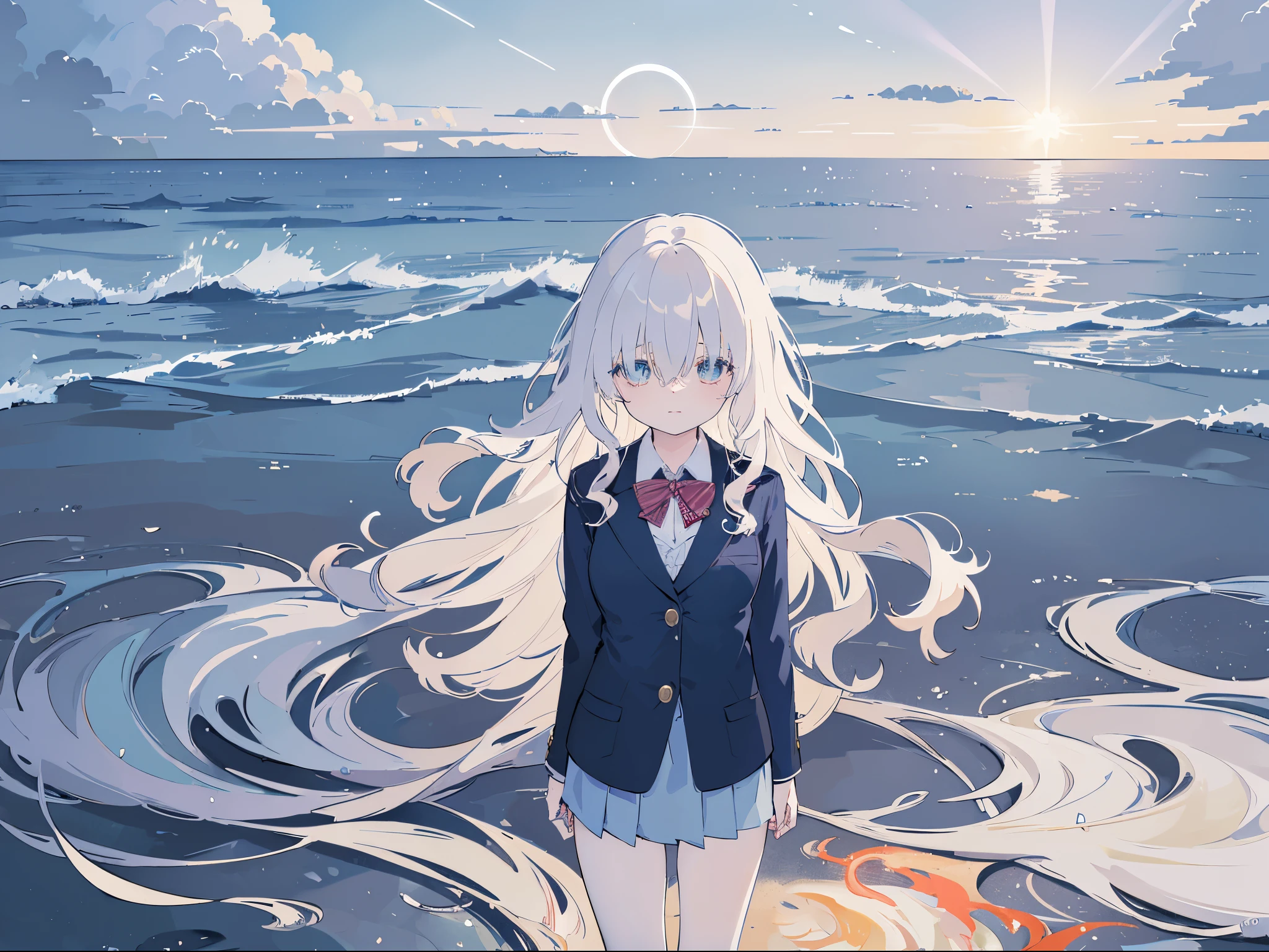 top-quality、​masterpiece、swirling flames of flamrieux、spark of light、a vortex of flame burns up