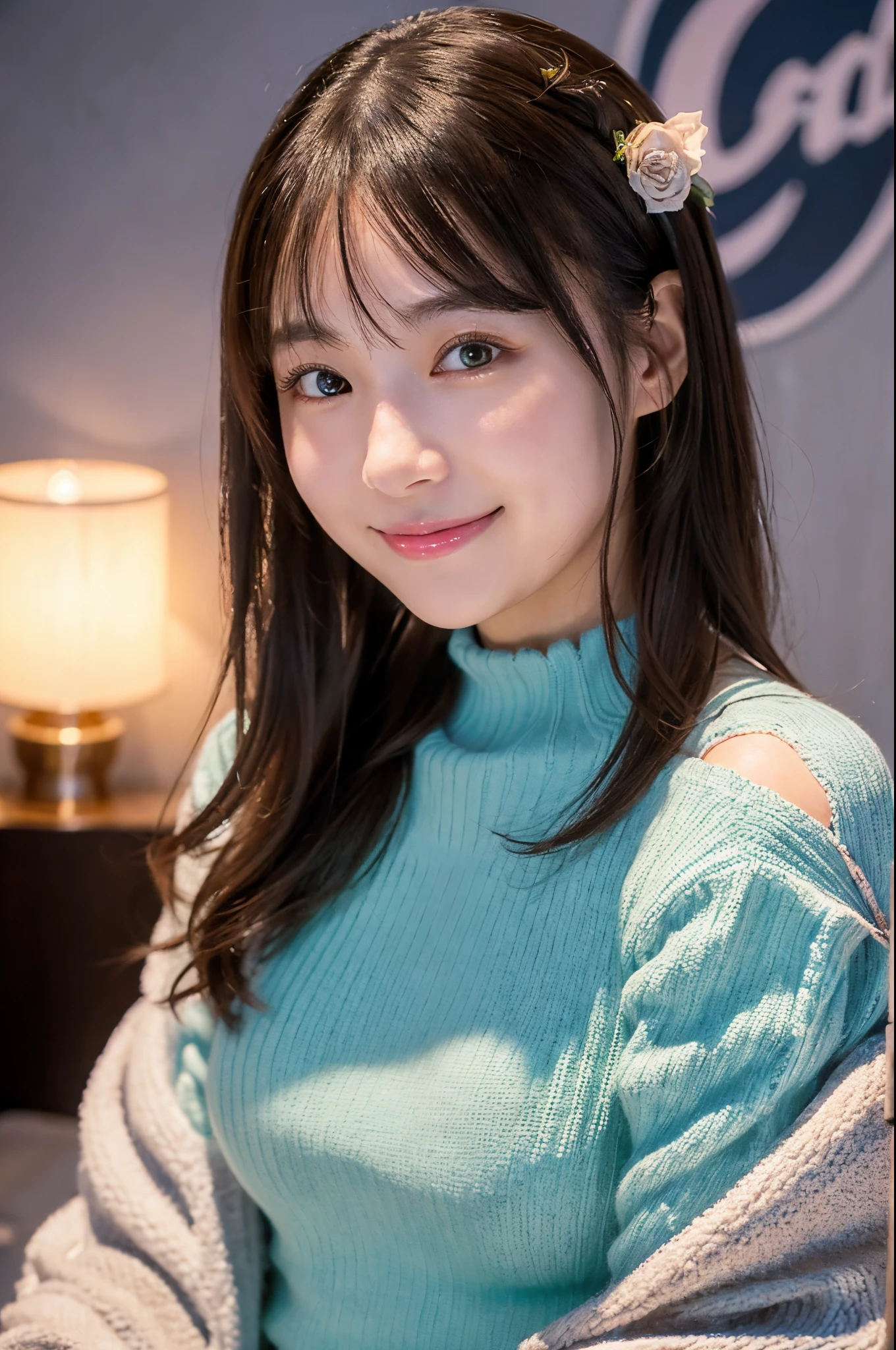 ulzzang -6500-v1.1, (Raw photo:1.2), (Photorealsitic), a beautiful detailed girl, (Real: 1.4), extremely detailed eye and face, beatiful detailed eyes, Very beautiful night illumination:1.5, (( women winter fashion:1.3, Ultra-realistic pantyhose:1.2))、selfee、Instagram、game_nffsw, huge filesize, hight resolution, ighly detailed, top-quality, [​masterpiece:1.6], illustratio, ighly detailed, nffsw, finely detail, top-quality, 8k wallpaper, Cinematographic lighting, 1girl in, 17 age, perfect body type, cute droopy eyes beautiful big eyes、Pieckfinger, ((masutepiece)), Best Quality, 1girl in, eye shadow,  Portrait, ((FULL BODYSHOT:1.4))、(Very affectionate smile:1.2)、realistic skin textures、shinny skin、Exposed thighs!!!