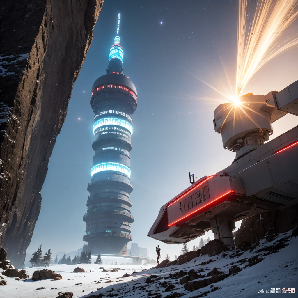 Mohe alluvial plain in Yuexing Rift Valley area,Rock sugar agate nuclear power command armed helicopter black gold cruiser tower snow red marble luminous space station. 1:3 Models,starrysky,Cyberpunk art of a,Rembrandt light,Detail portrayal,macro shot,surface reflection,High definition details,dingdall effect,Light and shadow intensification,The light shines,particle effect,3D modeling,Surface reflected light,detail-rich,fine texture,strong visual impact,hyper-detailing,A high resolution,high saturated,ray traycing,light and shadow effect,32K smooth,A high resolution