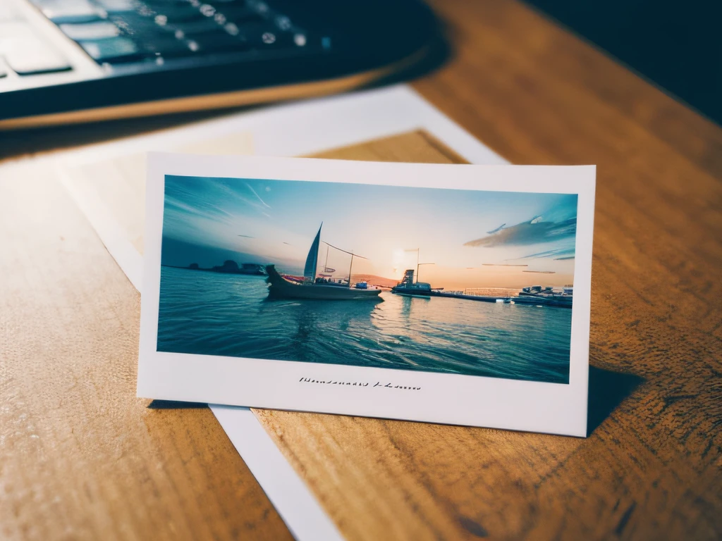 Postcard close-up，On the desktop，Postcard art style, Detailed photography，tmasterpiece，