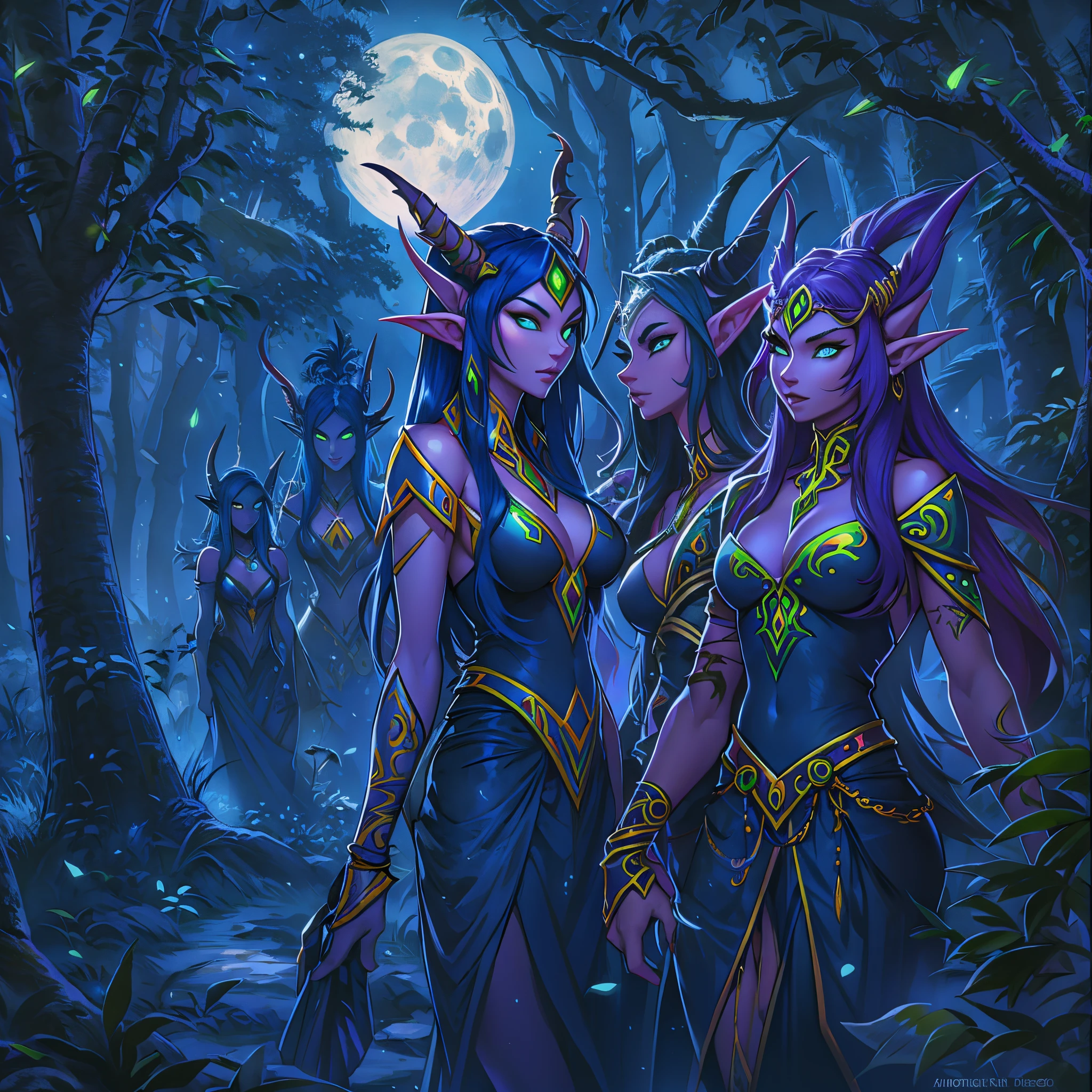 night elves in moonglade