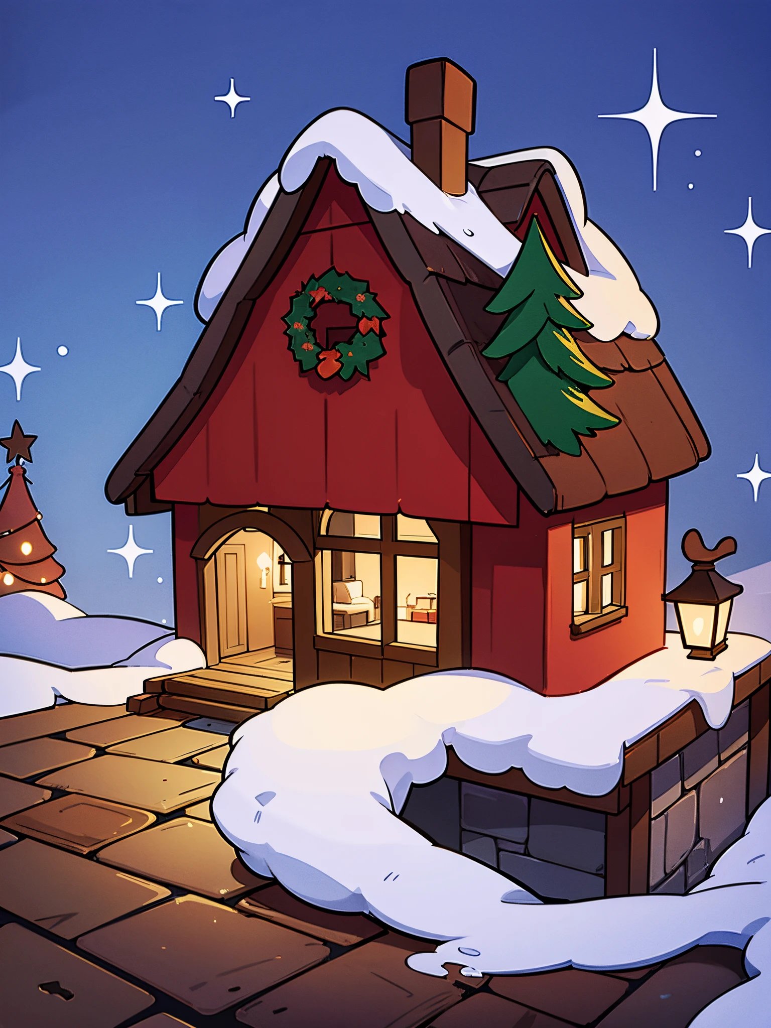 Une maison décorée noël