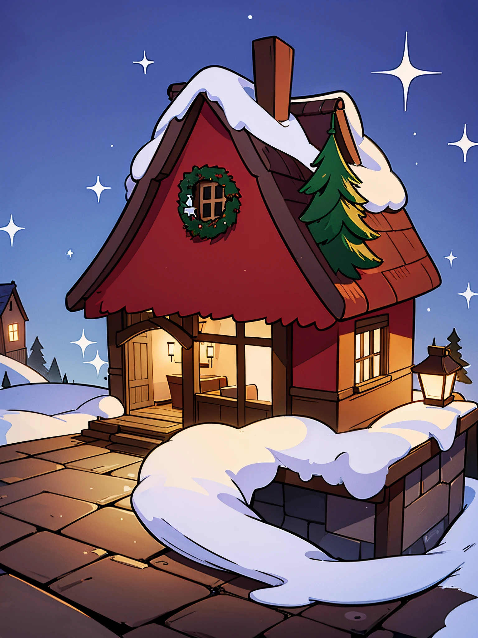Une maison décorée noël