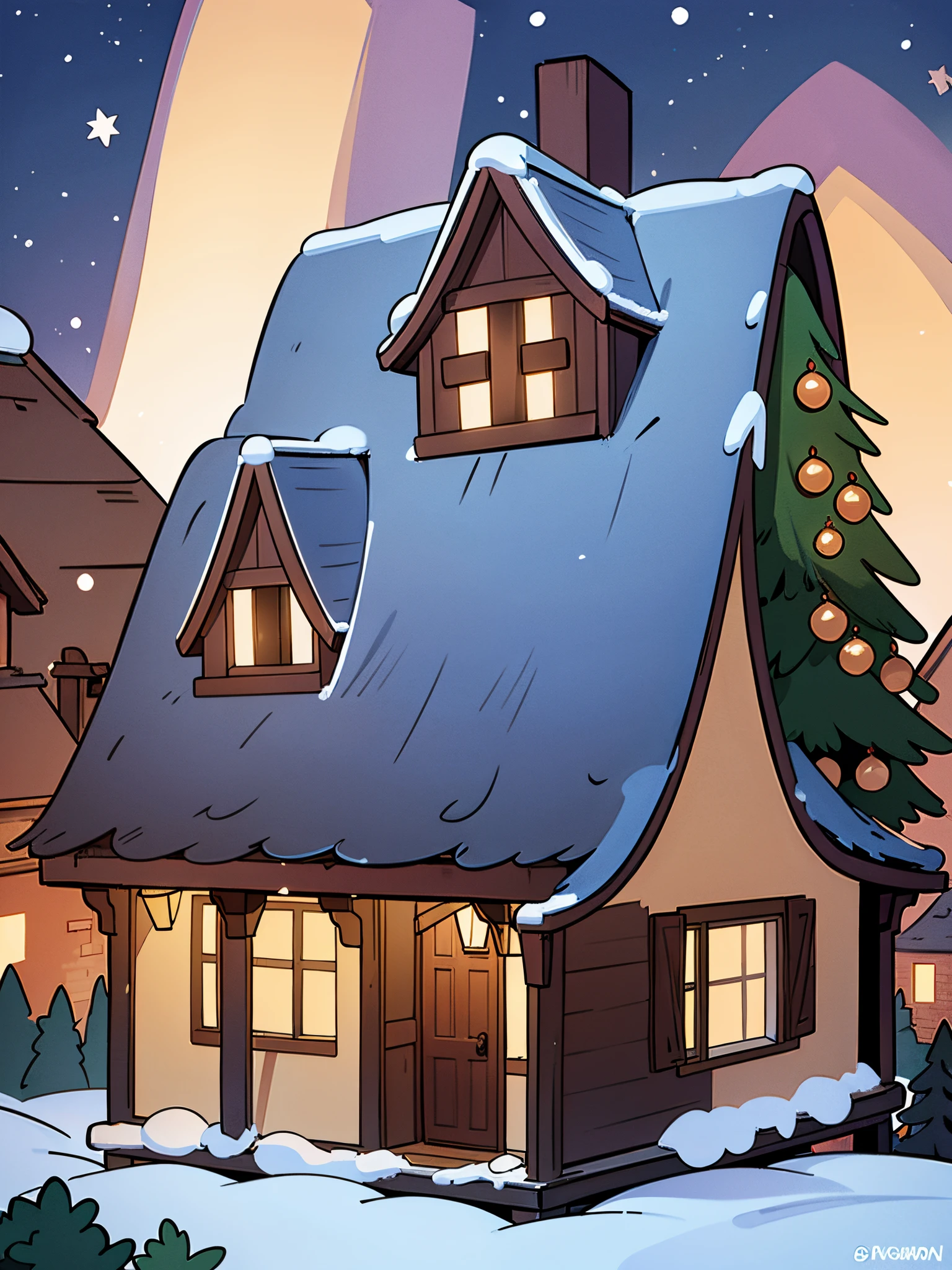 Une maison décorée noël