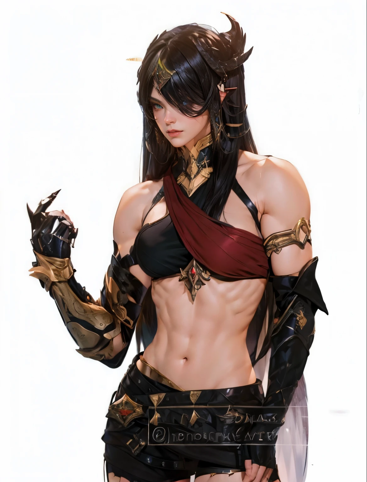 Muscle Girl, black hair, Asgard,valkyrie,Senhora Cavaleiro,anatomia correta,epic fantasy digital art,tmasterpiece,8k,high-definition resolution,Desenho detalhado,alta qulidade,, Epic composition,