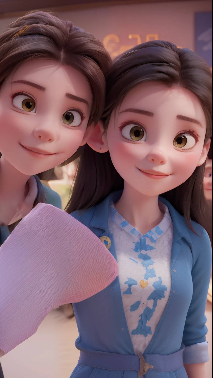 there are two people that are posing for a picture together, selfie shot straight on angle, student, with her long, selfie, yanjun chengt, in love selfie, selfie!!!!!, scandy and arender, 📷 mungojerrie and rumpleteazer, selfie photo, ruan jia and brom, in background