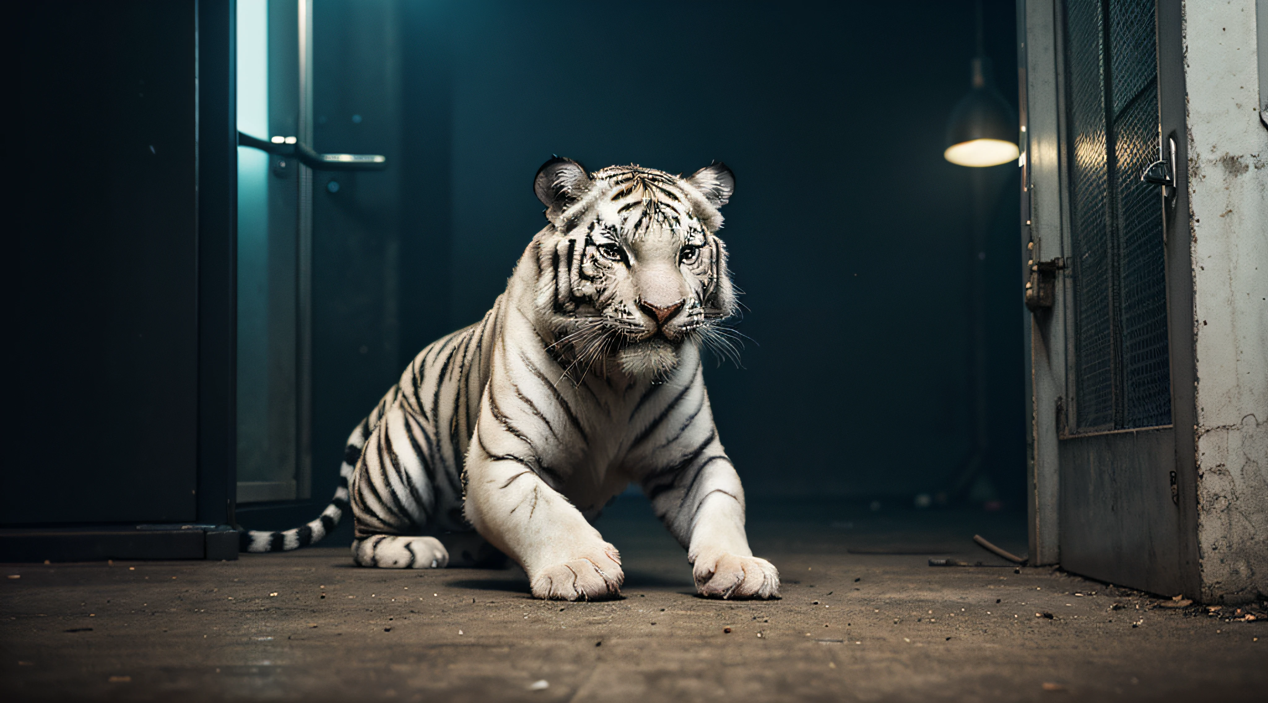 White Tiger, tarantino style film cover, film poster,retro,gritty,grindhouse,cult classic,eccentric characters,dark humor,neon lights,vibrant colors,twisted narrative,plot twists,action-packed,stylized violence,larger-than-life,80s vibe,gritty textures,film grain,hand-drawn,edgy,iconic imagery,catchy tagline,dynamic composition,impressive illustrations,eye-catching design,unique typography,intense atmosphere, Enhance, intricate, (best quality, masterpiece, Representative work, official art, Professional, unity 8k wallpaper:1.3)
INFO