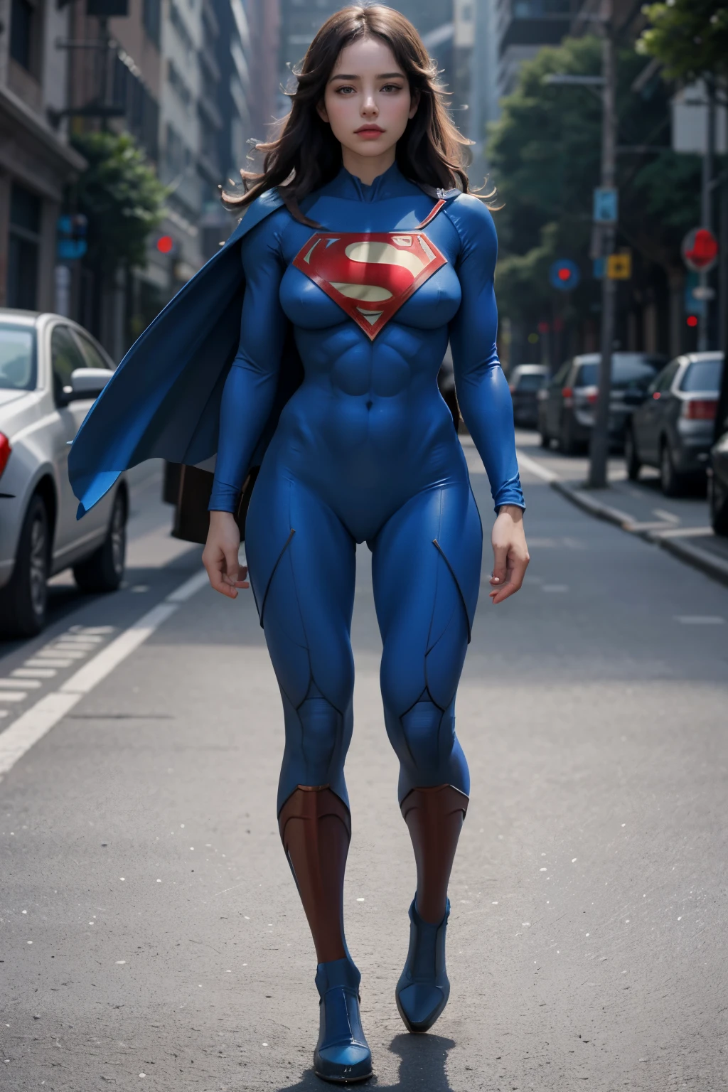 1 ******, supermansuit, bodysuit azul, capa, nsfw