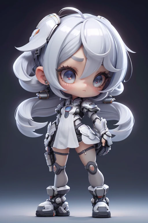 masterpiece, best quality, 8k, cinematic light, ultra high res, chibi, 1girl, silver_hair, full body,