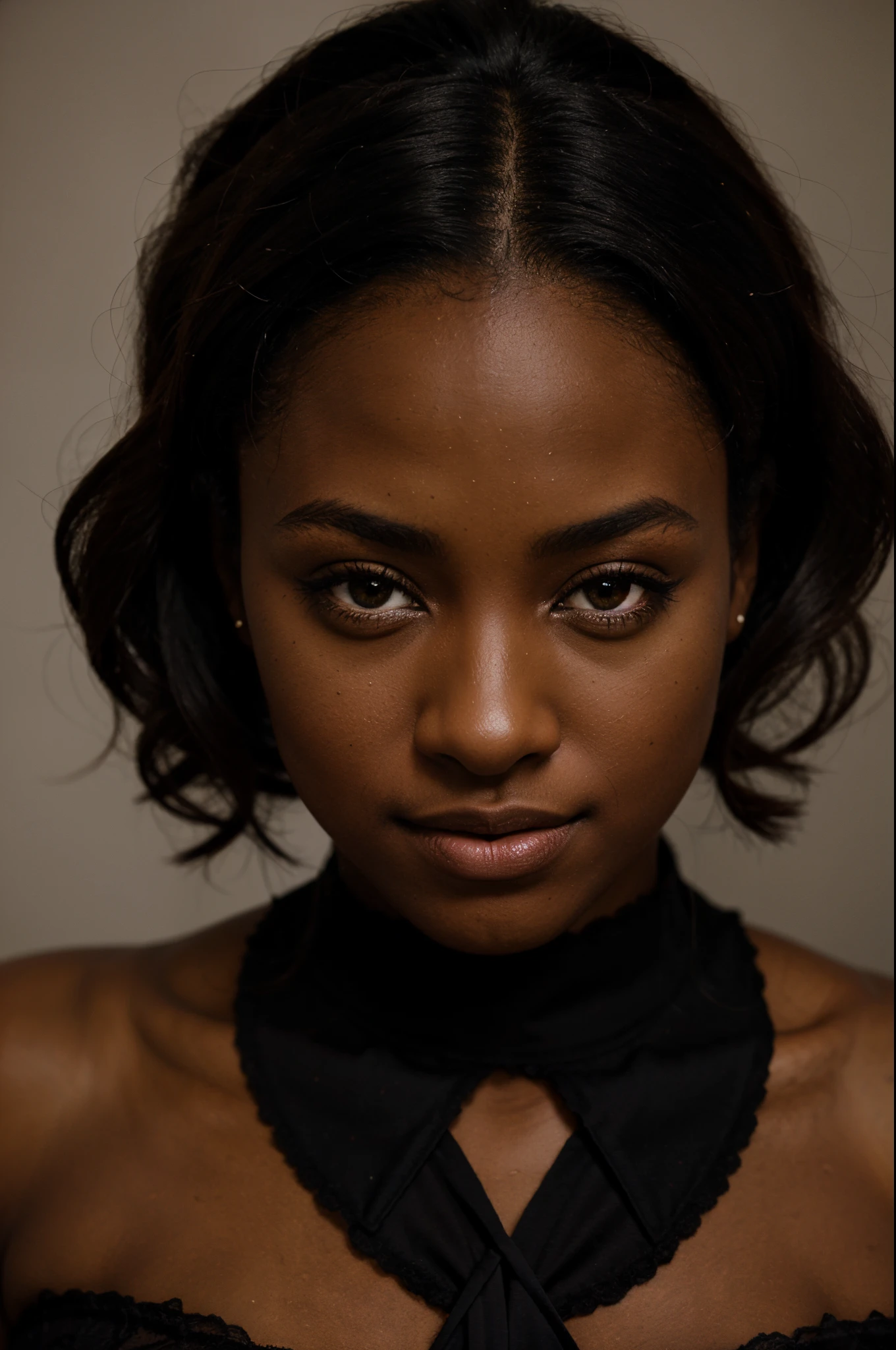 Boudoir shoot black lady dark skinned