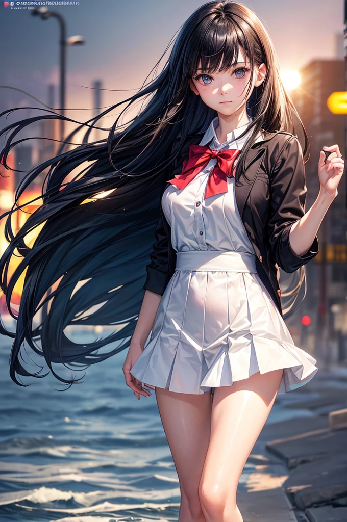 realistic school girl、Dressed in uniform、(Wear pantyhose、realistic pantyhose)、RAW photogr, (8K、top-quality、masterpiece:1.2)、(intricately details:1.4)、(真实感:1.4)、octane renderings、Complex 3D rendering hyper-detail, Studio soft light, Edge lights, vibrant detail, super detailing, realistic skin textures, detailface, beatiful detailed eyes, Very detailed CG Unity 16k wallpaper, cosmetics, (detailedbackground:1.2), Glossy glossy skin、