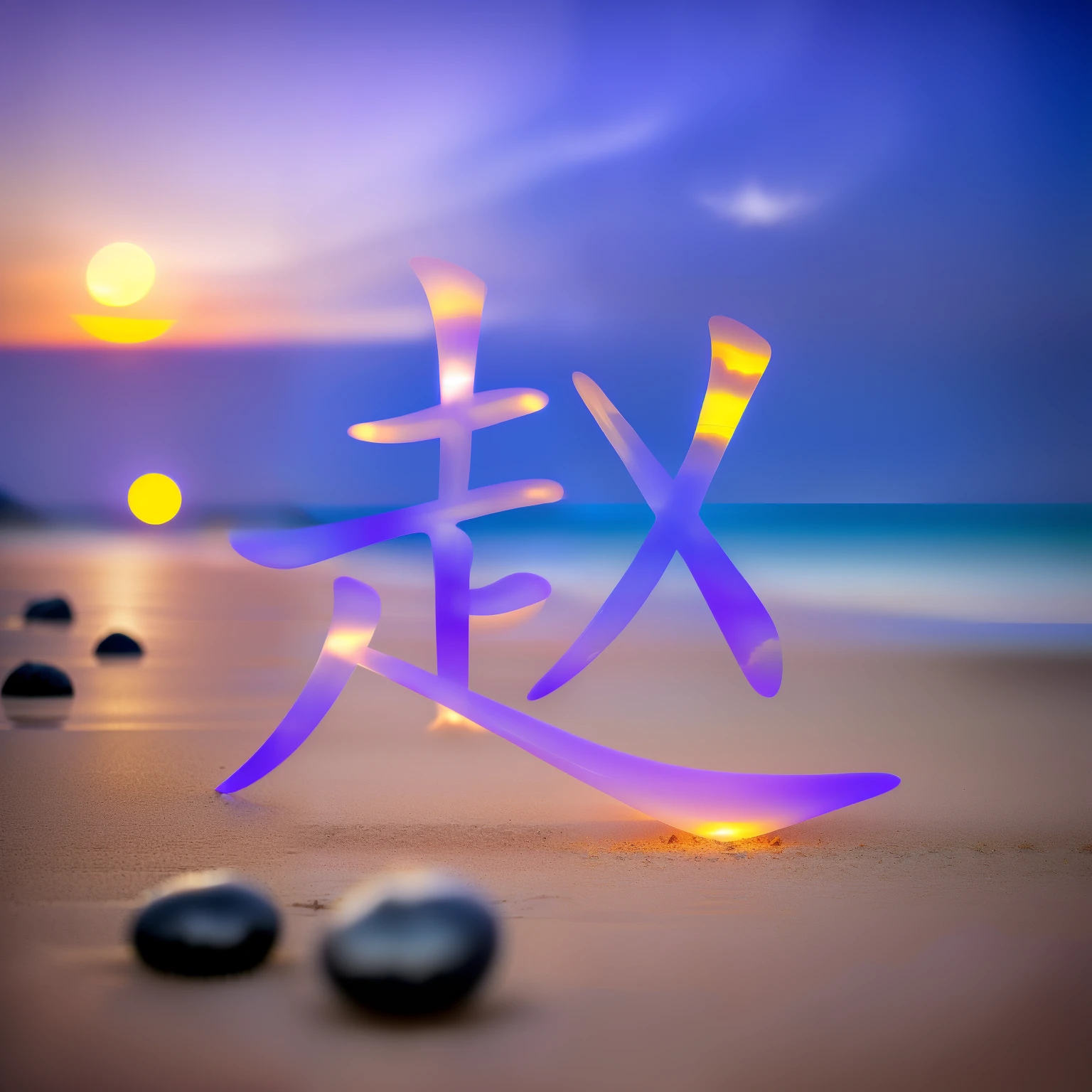 Beautiful beach in the moonlight,Many colorful roses scattered on the beach,Transparent,round form,The sheen,agate script,exuding a light,purpleish color,The heart shape shiny,hyper HD,Smooth and delicate,Colorful auspicious clouds,Colorful conch on pebbles