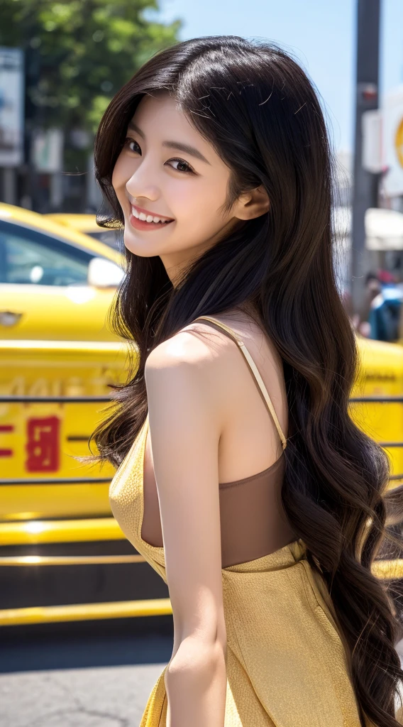 Best quality at best,tmasterpiece,超高分辨率,(filmgrain:1.1),电影灯光,(colours:1.1), 1 sexy Japanese female model, (21yo), and makeup,Clear pores,Delicate eyes,delicate skin,realistic skin textures,authentic skin texture,Highly Detailed Face and Skin Textur,(C cup,broad shoulder,Small round buttocks,small heads, Thigh-lengthening sheer jersey lining/no underwares/Wear a plain black blazer, round frame sunglasses colorless hair/Hippie fever/curlies/Yunfa), (laughing heartily),Ride the carousel at the amusement park,High quality photos, hyper realisitc, 8K high-definition, 电影灯光/Light and shadow tracking, Kodak Visual Color,add noise:0.9, Dynamic lens:0.95, fully body photo,Let's go:0.45,
