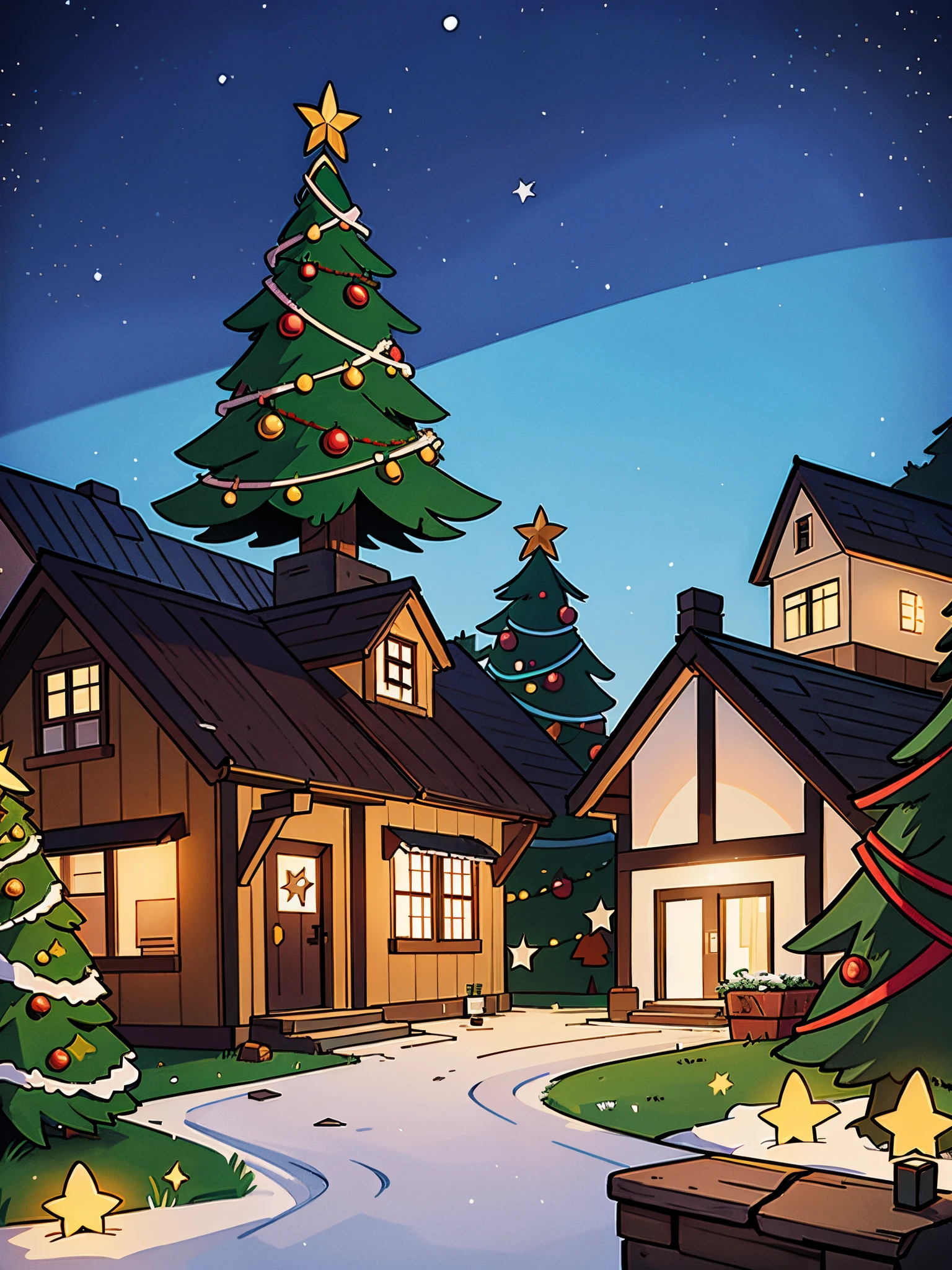 A Christmas house