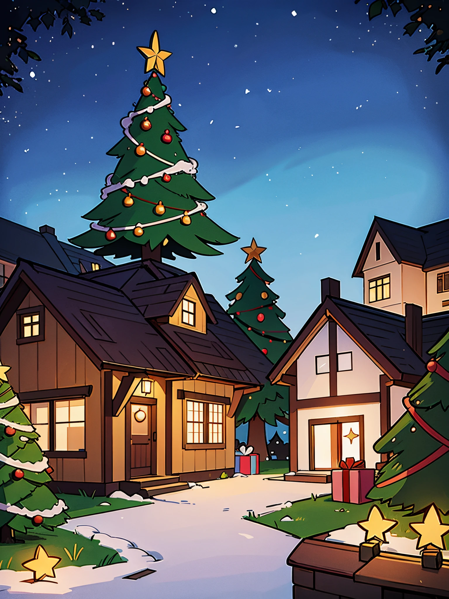 A Christmas house