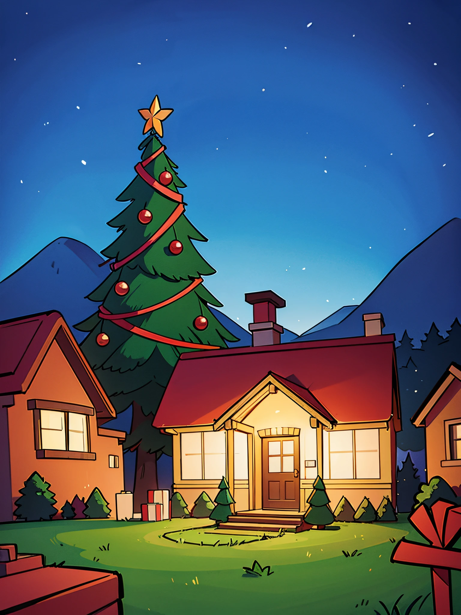 A Christmas house