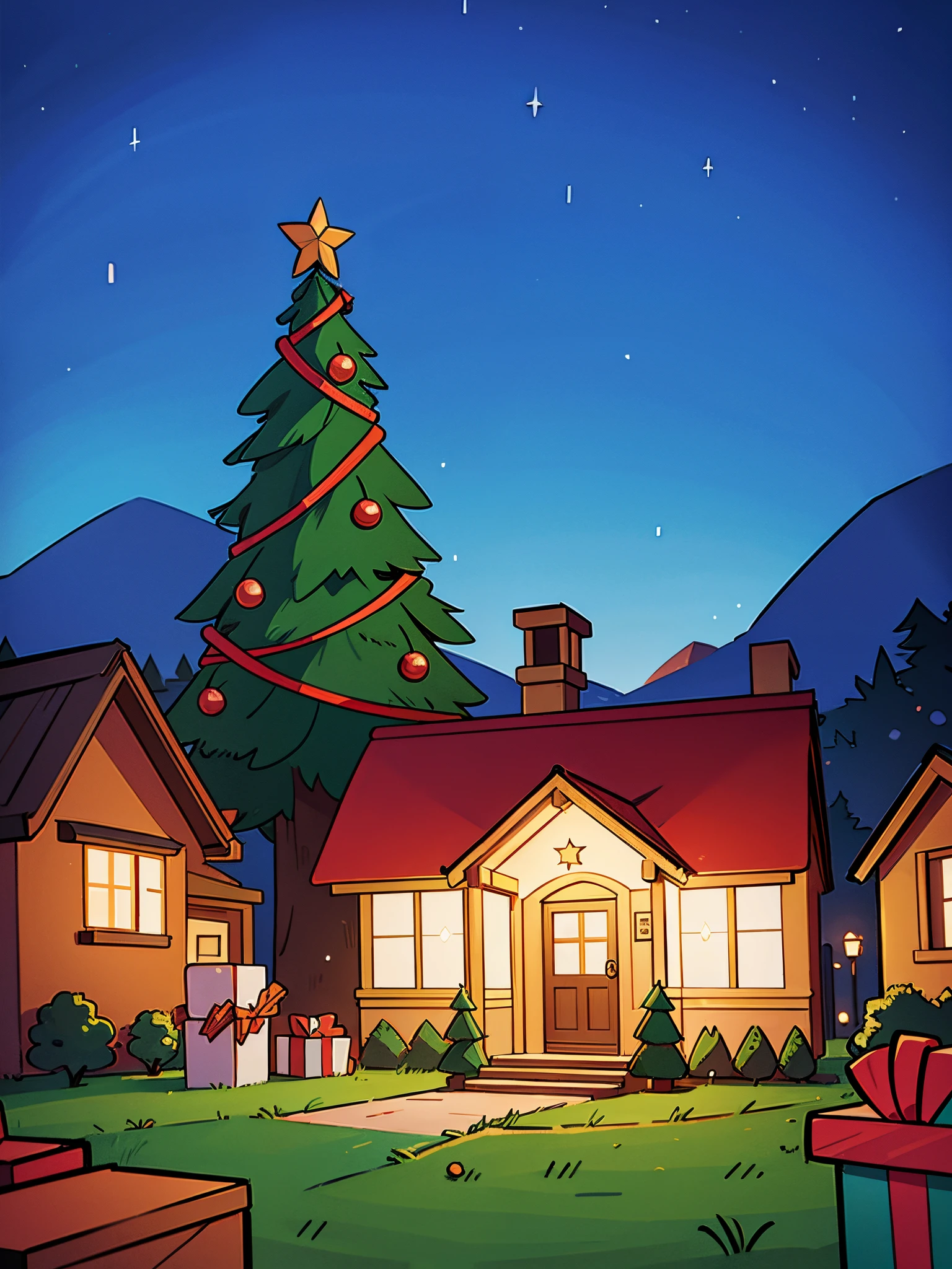 A Christmas house