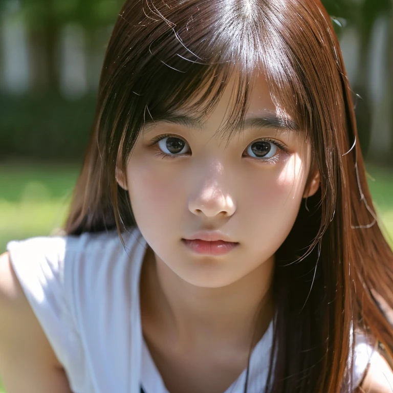 An ultra-high picture quality、Perfect Photo、Beautiful Girl、18year old、japanes、female high-school student、Long body、Eye of the cut、1 persons、sharp gaze、