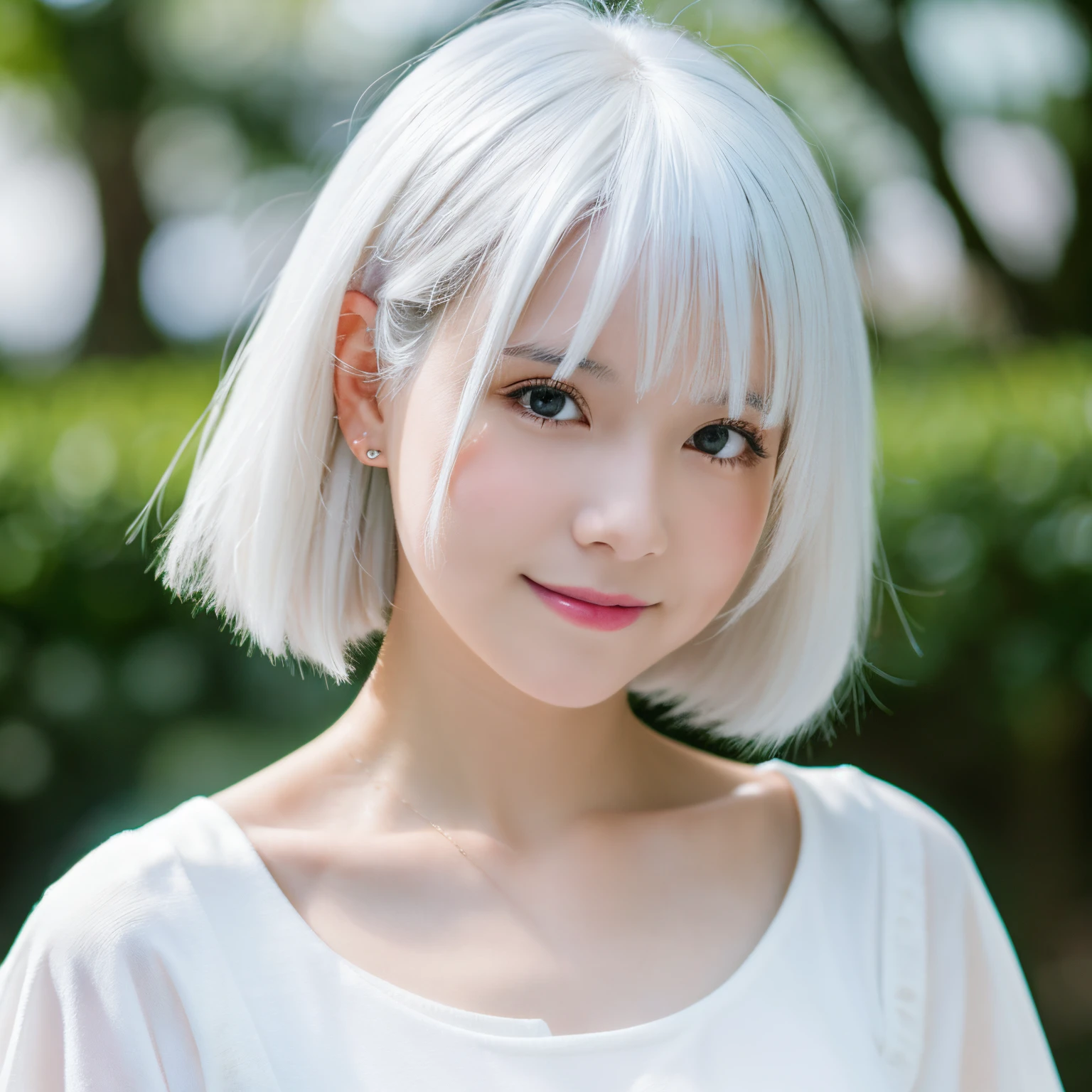 White-haired girl