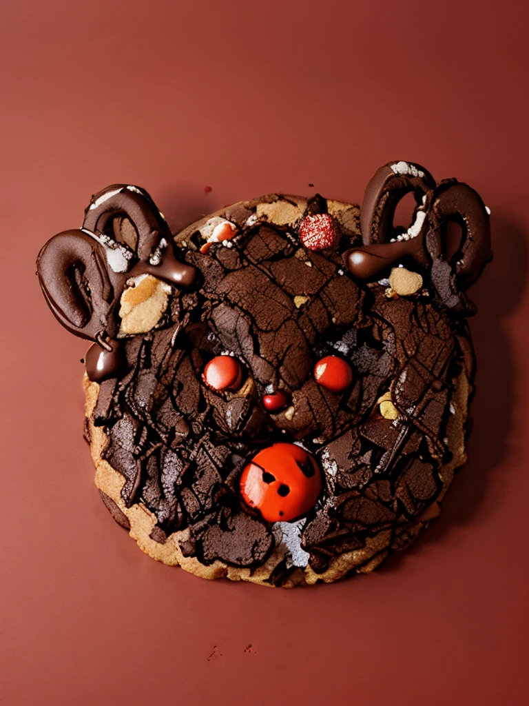 Reindeer cookies with pretzel ears and red chocolate noses