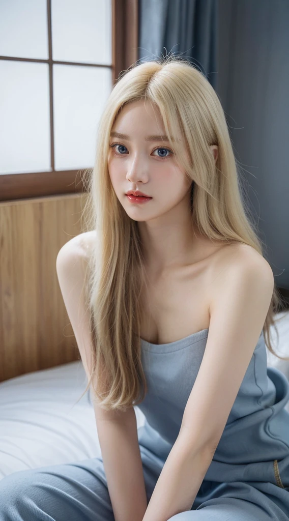 The most artistic picture quality,超高分辨率,8K分辨率,a beautiful ukraine,tall and sleek,With a petite figure,Pure and cute,Around 20 years old,Goose egg face,(exquisite facial features),( s the perfect face),(Glowing skin),long eyelasher,Beautiful students(Lying silkworm),Moisturizing red lips without feeling,Long gray hair,(((blond hair blue eyes))),golden curly hair,((sofe)),sitted,((looking at viewert)),((HD full face photo)),中景 the scene ,seven man shooting,sitting upright,leaning backward,Delicate arms,Dressed as a soldier,army pants,commando。