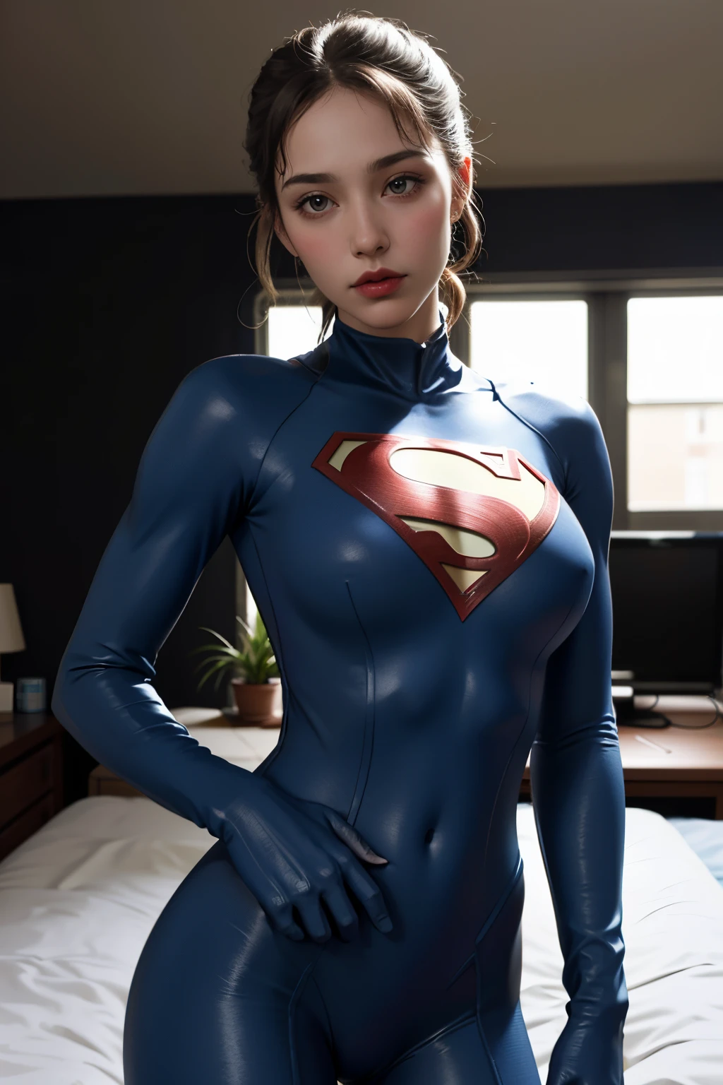 1 , Supermansuit, bodysuit azul | |, capa, nsfw nu