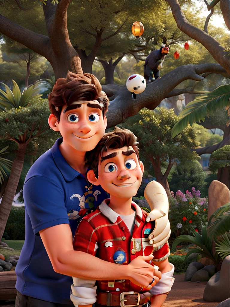 tmasterpiece,a melhor qualidade,Um homem com olhos,head shooilo disney,Standing in the park,Muitos detalhes no rosto