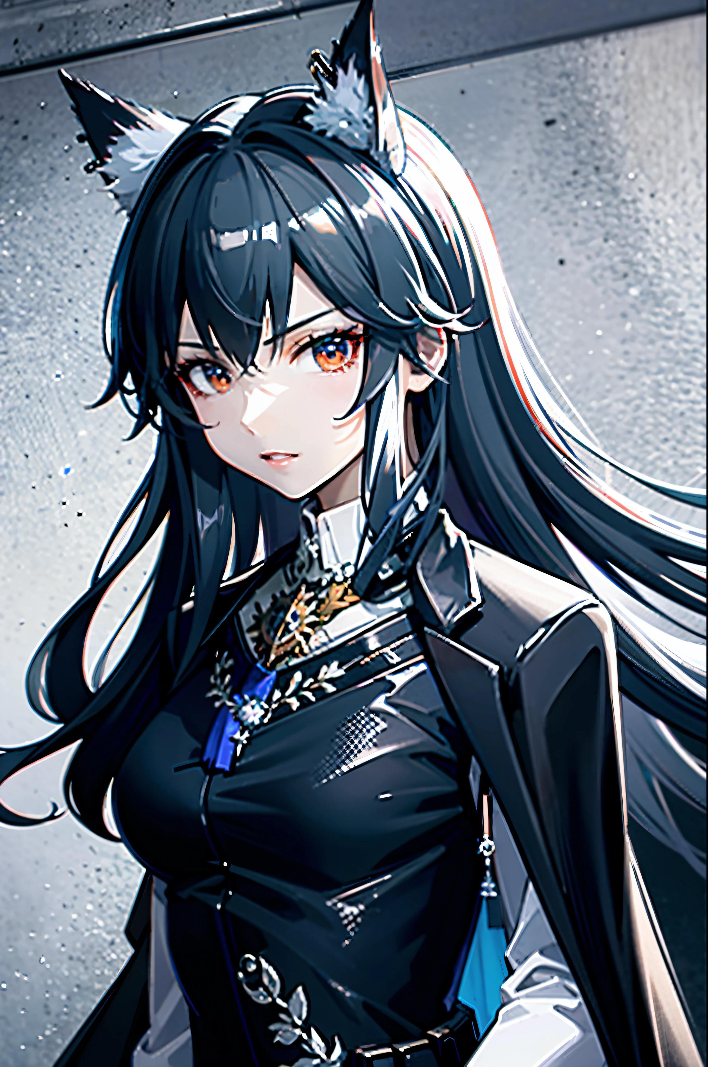tmasterpiece,need,Extremely detailed CG-8k wallpaper close-up,woman wearing bow tie and suit, 1 female,Red Eyerunette Color Hair,hair between eye,icy look in the eye。women in anime,Mingzhou#39;s worldvieirl German head omotosa wearing military uniform and hat