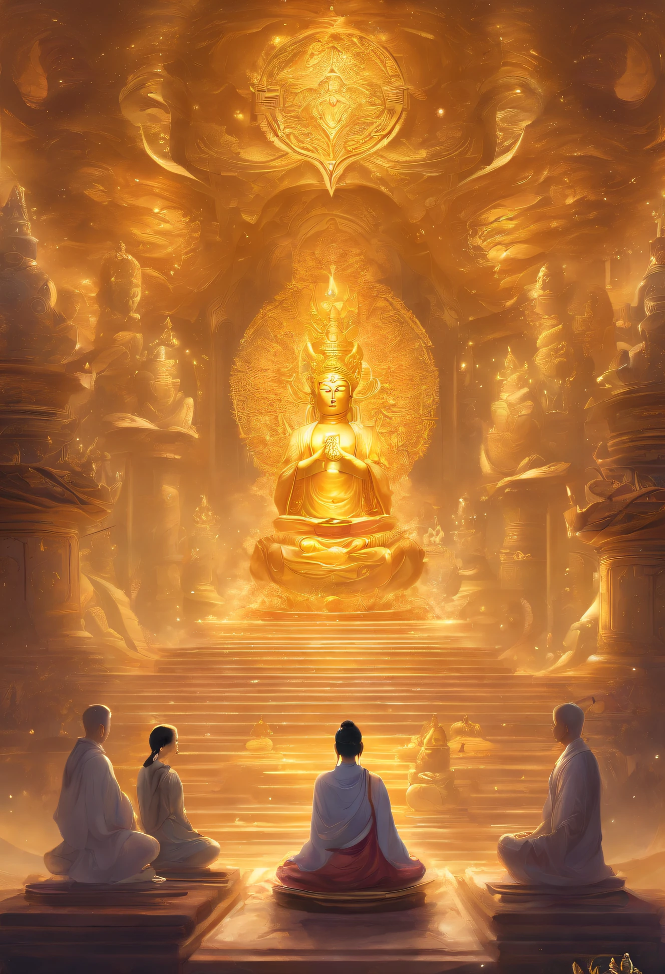 108 golden Buddhas，grandma#39;s world
