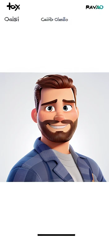 Poster no estilo Disney pixar, alta qualidade, melhor qualidade, homem sexy branco, 30 anos cabelo grisalho barba preta
