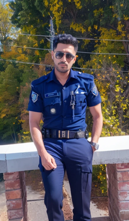 <lora:Fares_Fares_Flexible:0.8> full body medium shot, photo of Fares Fares in a blue police uniform, front view, in front of a building, age 50, skin detail, pores, (messy:1.2) medium long hair, studio light, natural lighting, 4k uhd, dslr, soft lighting, high quality, Fujifilm XT3