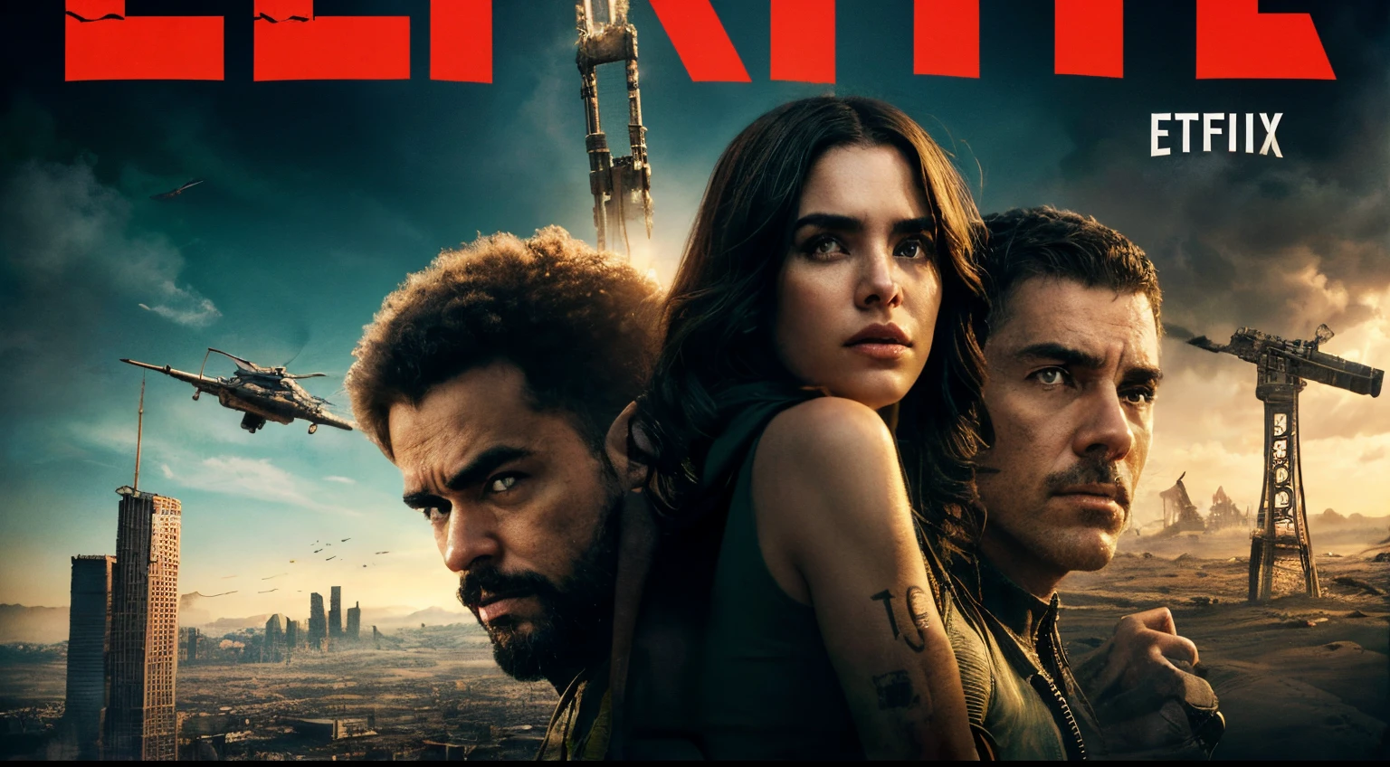 Crie uma capa "o grande reset" Netflix#39;ela#39;It's post-apocalyptic, "o grande reset" Netflix or big reset.