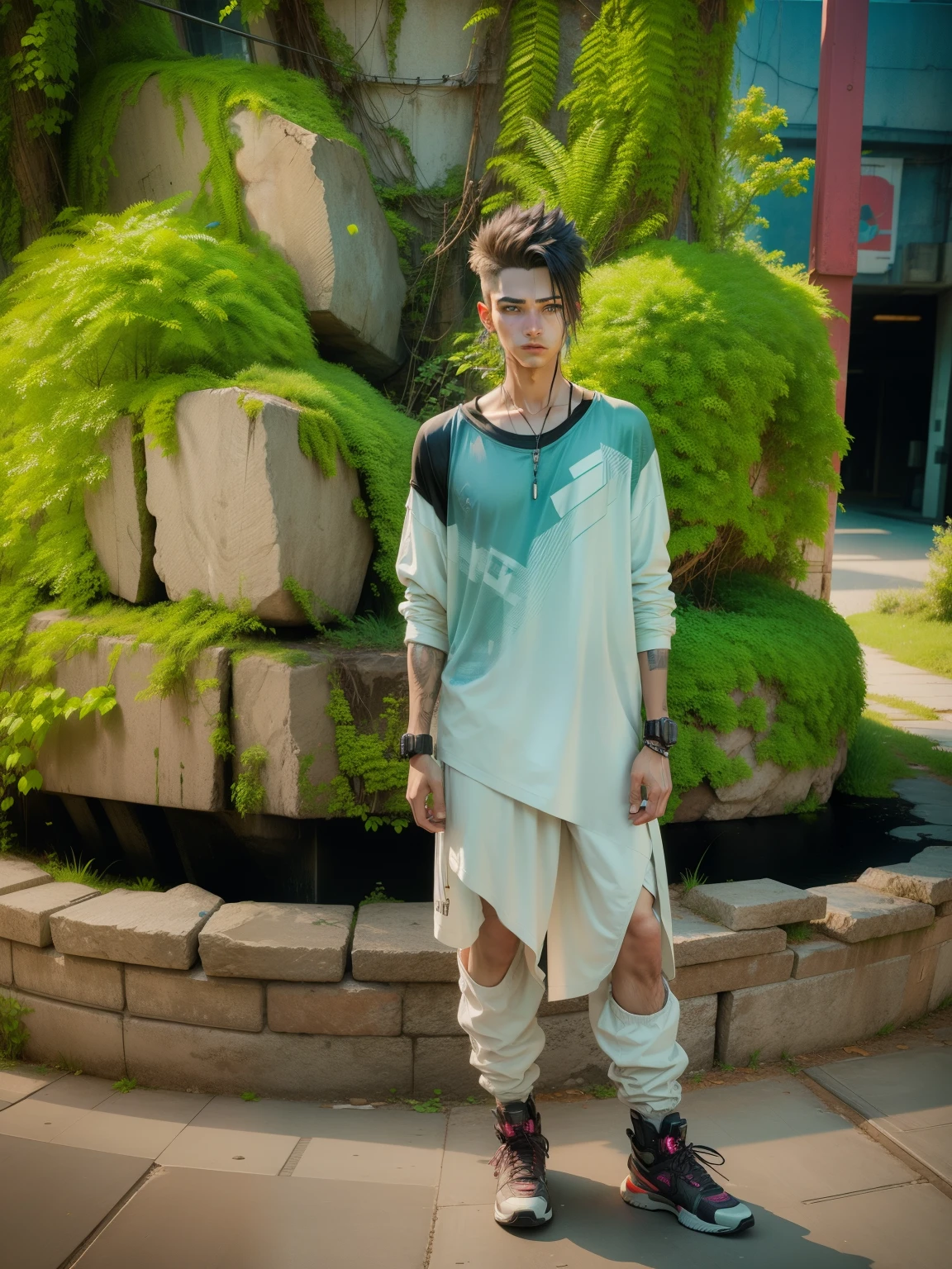 Cyberpunk look,realistic,male,full hd,age16